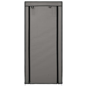 vidaXL Shoe Cabinet with Cover Grey 58x28x106 cm Fabric