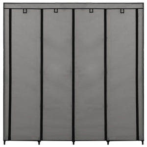 vidaXL Wardrobe with 4 Compartments Grey 175x45x170 cm