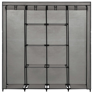 vidaXL Wardrobe with 4 Compartments Grey 175x45x170 cm