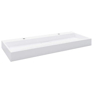 vidaXL Wash Basin 120x46x11 cm Mineral Cast/Marble Cast White