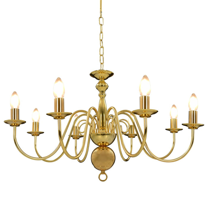 vidaXL Chandelier Golden 8 x E14 Bulbs