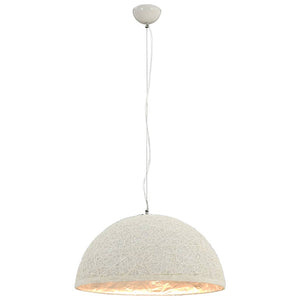 vidaXL Pendant Lamp White and Silver Ø50 cm E27