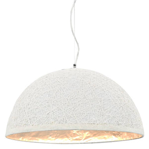 vidaXL Pendant Lamp White and Silver Ø50 cm E27