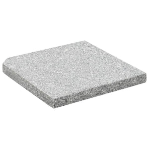 vidaXL Umbrella Weight Plates 4 pcs Grey Granite Square 100 kg