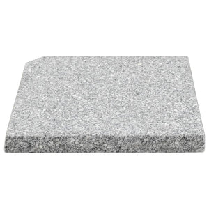 vidaXL Umbrella Weight Plates 4 pcs Grey Granite Square 100 kg