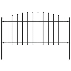 vidaXL Garden Fence with Spear Top Steel