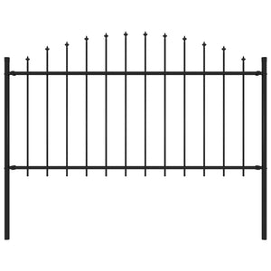 vidaXL Garden Fence with Spear Top Steel