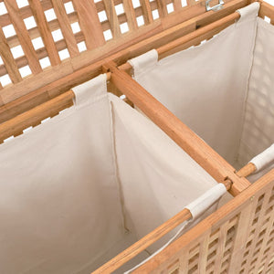 vidaXL Laundry Bin 87.5x46x67 cm Solid Walnut Wood