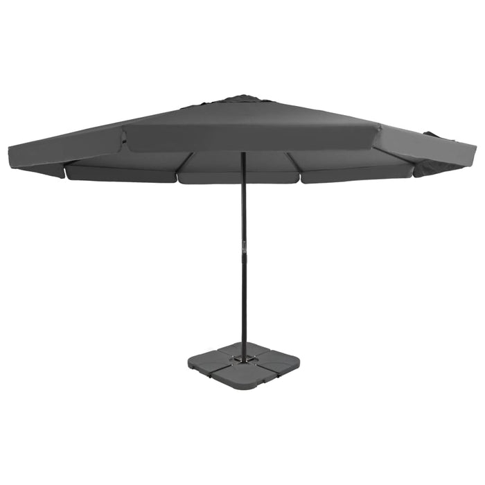 vidaXL Outdoor Umbrella with Portable Base Anthracite