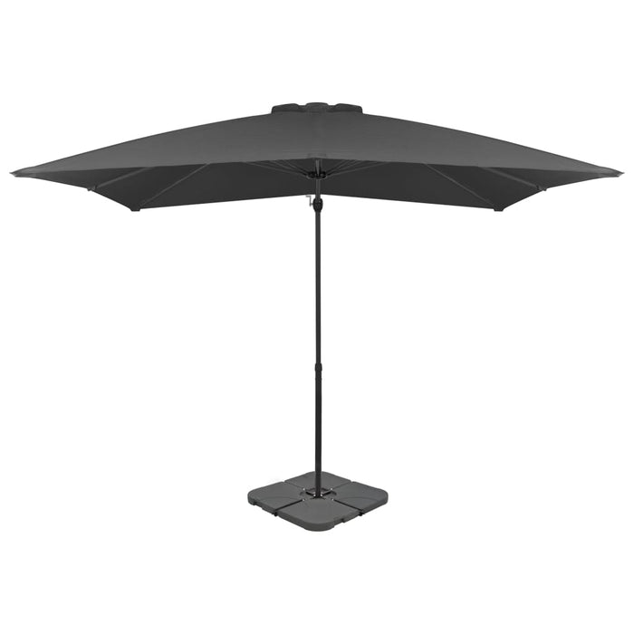 vidaXL Garden Parasol with Portable Base Anthracite