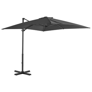 vidaXL Garden Parasol with Portable Base Anthracite