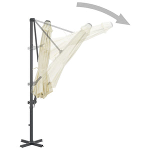 vidaXL Garden Parasol with Portable Base Sand