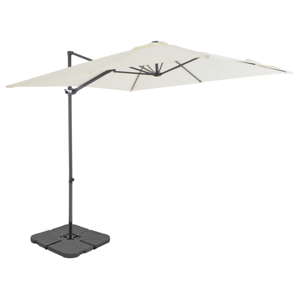 vidaXL Outdoor Umbrella with Portable Base Sand