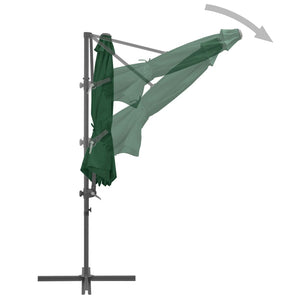 vidaXL Garden Parasol with Portable Base Green