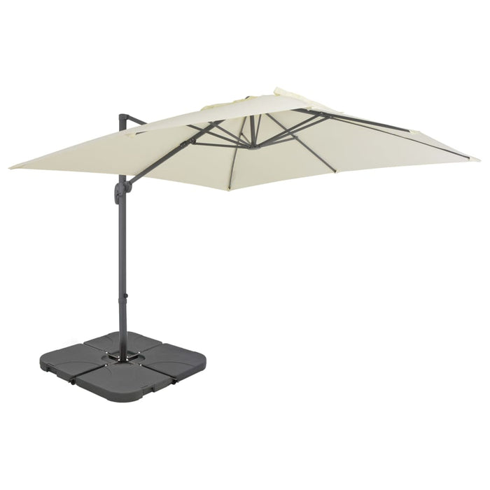 vidaXL Garden Parasol with Portable Base Sand