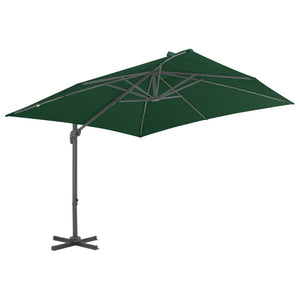 vidaXL Garden Parasol with Portable Base Green