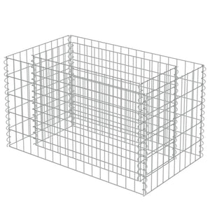 vidaXL Gabion Raised Bed Galvanised Steel 90x50x50 cm