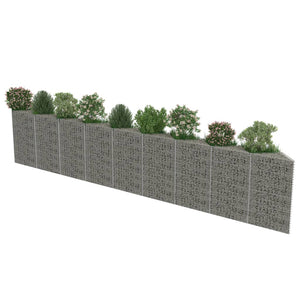 vidaXL Gabion Wall Galvanised Steel 630x30x100 cm