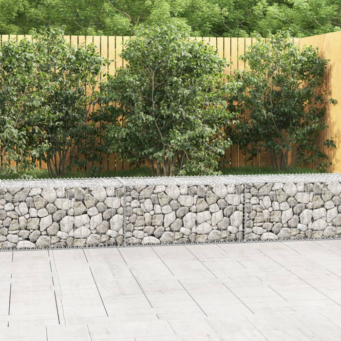 vidaXL Gabion Wall with Covers Galvanised Steel 300x50x50 cm