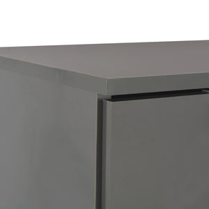 vidaXL Sideboard High Gloss Grey 71x35x80 cm Engineered Wood