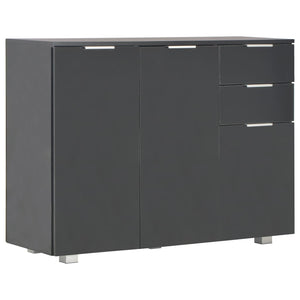 vidaXL Sideboard High Gloss Black 107x35x80.5 cm