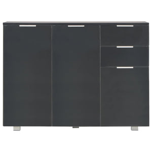 vidaXL Sideboard High Gloss Black 107x35x80.5 cm