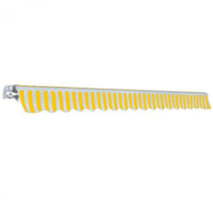 vidaXL Folding Awning Manual Operated 600 cm Yellow/White