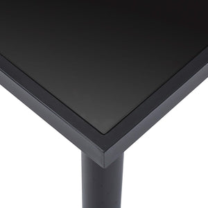 vidaXL Dining Table Black 140x70x75 cm Tempered Glass