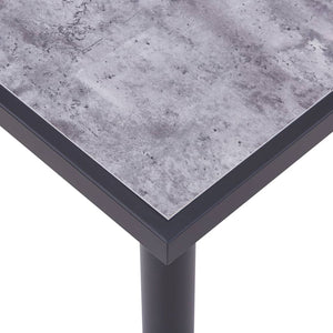 vidaXL Dining Table Black and Concrete Grey 120x60x75 cm MDF