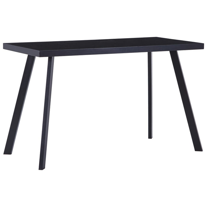 vidaXL Dining Table Black 120x60x75 cm Tempered Glass