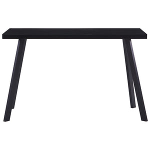 vidaXL Dining Table Black 120x60x75 cm Tempered Glass