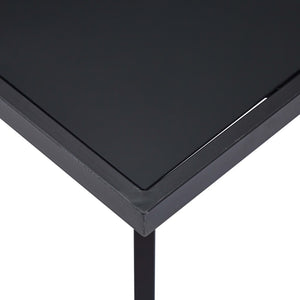 vidaXL Dining Table Black 120x60x75 cm Tempered Glass