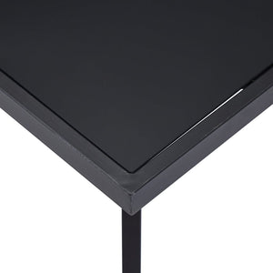 vidaXL Dining Table Black 140x70x75 cm Tempered Glass