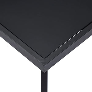 vidaXL Dining Table Black 160x80x75 cm Tempered Glass