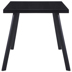 vidaXL Dining Table Black 180x90x75 cm Tempered Glass