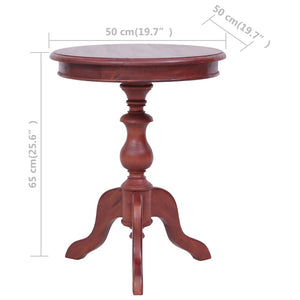 vidaXL Side Table Brown 50x50x65 cm Solid Mahogany Wood