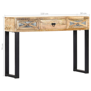 vidaXL Console Table 110x30x76 cm Solid Mango Wood