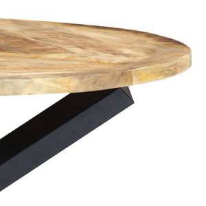 vidaXL Dining Table Round 120x76 cm Solid Mango Wood