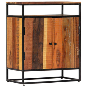 vidaXL Side Cabinet 60x35x76 cm Solid Reclaimed Wood and Steel