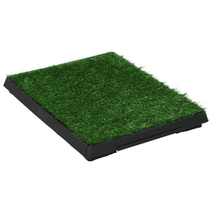 vidaXL Pet Toilets 2 pcs with Tray & Faux Turf Green 63x50x7 cm WC