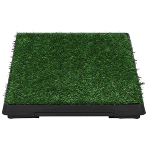 vidaXL Pet Toilets 2 pcs with Tray & Faux Turf Green 63x50x7 cm WC