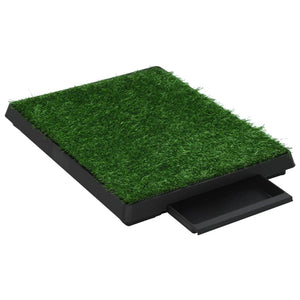 vidaXL Pet Toilets 2 pcs with Tray & Faux Turf Green 63x50x7 cm WC