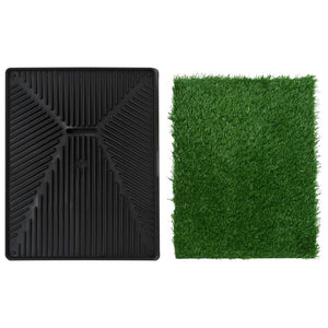 vidaXL Pet Toilets 2 pcs with Tray & Faux Turf Green 63x50x7 cm WC