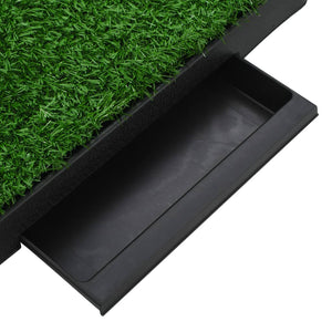 vidaXL Pet Toilets 2 pcs with Tray & Faux Turf Green 63x50x7 cm WC