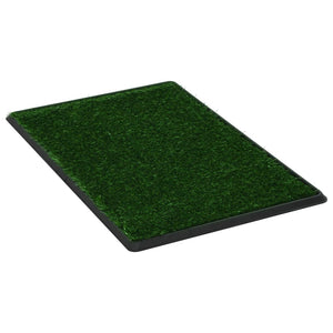 vidaXL Pet Toilets 2 pcs with Tray & Faux Turf Green 76x51x3 cm WC