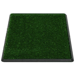 vidaXL Pet Toilets 2 pcs with Tray & Faux Turf Green 76x51x3 cm WC