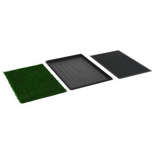 vidaXL Pet Toilets 2 pcs with Tray & Faux Turf Green 76x51x3 cm WC