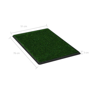 vidaXL Pet Toilets 2 pcs with Tray & Faux Turf Green 76x51x3 cm WC