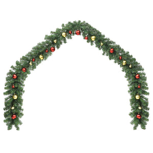 vidaXL Christmas Garland Decorated with Baubles 20 m