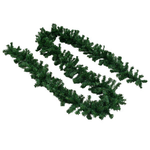 vidaXL Christmas Garlands 4 pcs Green 270 cm PVC